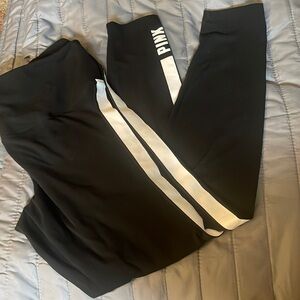 Black stripped leggings PINK